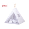 Tipi Lektält med lekmatta med dekorfjädrar Grå Pilar