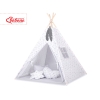 Tipi Lektält med lekmatta med dekorfjädrar Grå Pilar
