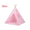 Tipi Lektält med lekmatta med dekorfjädrar rosa