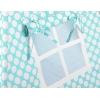 Tipi Lektält med lekmatta med dekorfjädrar turquoise med Vita Prickar