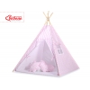 Tipi Lektält med lekmatta och dekorfjädrar-Chevron rosa