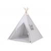 Tipi Lektält med lekmatta och dekorfjädrar-grå