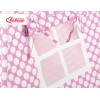 Tipi Lektält med lekmatta och dekorfjädrar- rosa med Vita Prickar