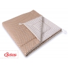 Tipi Lektält med lekmatta och dekorfjädrar- Vita Prickar på brown/beige ränder
