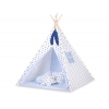 Tipi lektält och dekorfjädrar Black stjärnor/blå