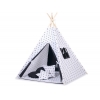 Tipi lektält och dekorfjädrar Black stjärnor/black