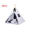 Tipi lektält och dekorfjädrar Black stjärnor/black