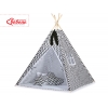 Tipi lektält och dekorfjädrar Chevron black