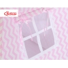 Tipi lektält och dekorfjädrar Chevron rosa