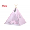 Tipi lektält och dekorfjädrar Chevron rosa