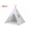 Tipi lektält och dekorfjädrar grå
