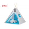 Tipi lektält och dekorfjädrar Grå checkered- turquoise