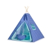 Tipi lektält och dekorfjädrar navy blå stjärnor