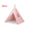 Tipi lektält och dekorfjädrar pastel rosa