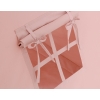 Tipi lektält och dekorfjädrar pastel rosa