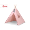 Tipi lektält och dekorfjädrar pastel rosa
