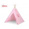 Tipi lektält och dekorfjädrar rosa