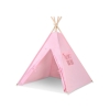 Tipi lektält och dekorfjädrar rosa