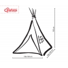 Tipi-tält Chevron Svart/blå