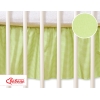 Volang / sängkappa till Babysäng 120x60cm- hjärtan green ränder