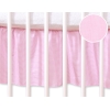 Volang / sängkappa till Babysäng 120x60cm- hjärtan rosa ränder