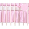 Volang / sängkappa till Babysäng 140x70cm- hjärtan rosa ränder
