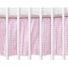 Volang / sängkappa till Babysäng 120x60cm- hjärtan rosa rutig