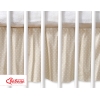Volang / sängkappa till Babysäng 120x60cm- hjärtan Vita Prickar på beige