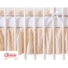 Volang / sängkappa till Babysäng 120x60cm- hjärtan Vita Prickar på beige