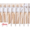 Volang / sängkappa till Babysäng 140x70cm- hjärtan Vita Prickar på beige
