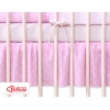 Volang / sängkappa till Babysäng 120x60cm- hjärtan Vita Prickar på rosa