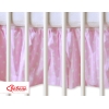 Volang / sängkappa till Babysäng 140x70cm- hjärtan Vita Prickar på rosa