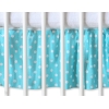 Volang / sängkappa till Babysäng 120x60cm- hjärtan Vita Prickar på turquoise