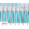 Volang / sängkappa till Babysäng 120x60cm- hjärtan Vita Prickar på turquoise