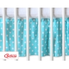 Volang / sängkappa till Babysäng 120x60cm- hjärtan Vita Prickar på turquoise