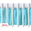 Volang / sängkappa till Babysäng 140x70cm- hjärtan Vita Prickar på turquoise