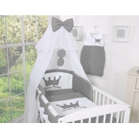 7-delar Bäddset till Babysäng med myggnät - Little Prince/Princess