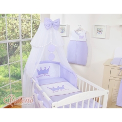 5-delar Bäddset till Babysäng med myggnät - Little Prince/Princess