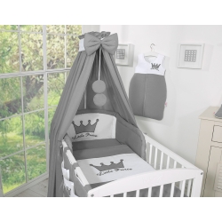 5-delar Bäddset till Babysäng med Himmel - Little Prince/Princess