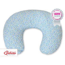 Baby Amningskudde hjärtan blå blommor