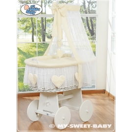 Babykorg med himmel Amelie cream