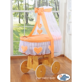 Babykorg med himmel Amelie peach