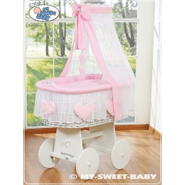 Babykorg med himmel Amelie rosa