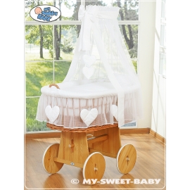 Babykorg med himmel Amelie vit