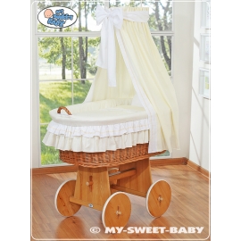 Babykorg med himmel Bellamy cream