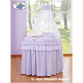Babykorg med himmel Little Prince/Princess lila