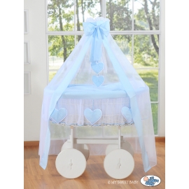 Babykorg med himmel på hjul Deluxe- Amelie blå