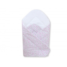 Babytäcke- hjärtan små rosa blommor