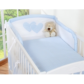 Bäddset till Babysäng hjärtan blå