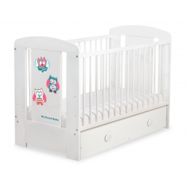Babysäng 120x60cm Uglor med lådor MAXI
